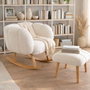 Atelier Del Sofa Lotus - Sillón y Puff Blanco